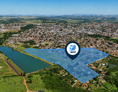 Foto Lago azul mapa selecionado