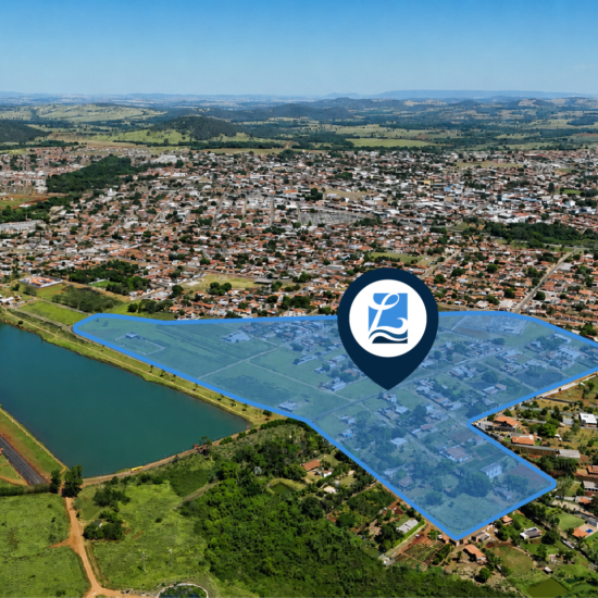 Foto Lago azul mapa selecionado